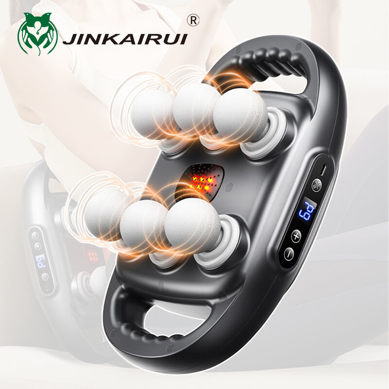 Jinkairui Súng Massage 4 Đầu Máy Mát Xa Bộ Gõ Mô Sâu Cầm Tay Máy Mát Xa Cơ Sâu Chuyên Nghiệp Thư Giãn Cơ Thể Máy Rung Tần Số Cao Súng Thể Dục, Quà Tặng Cho Gia Đình Và Bạn Bè