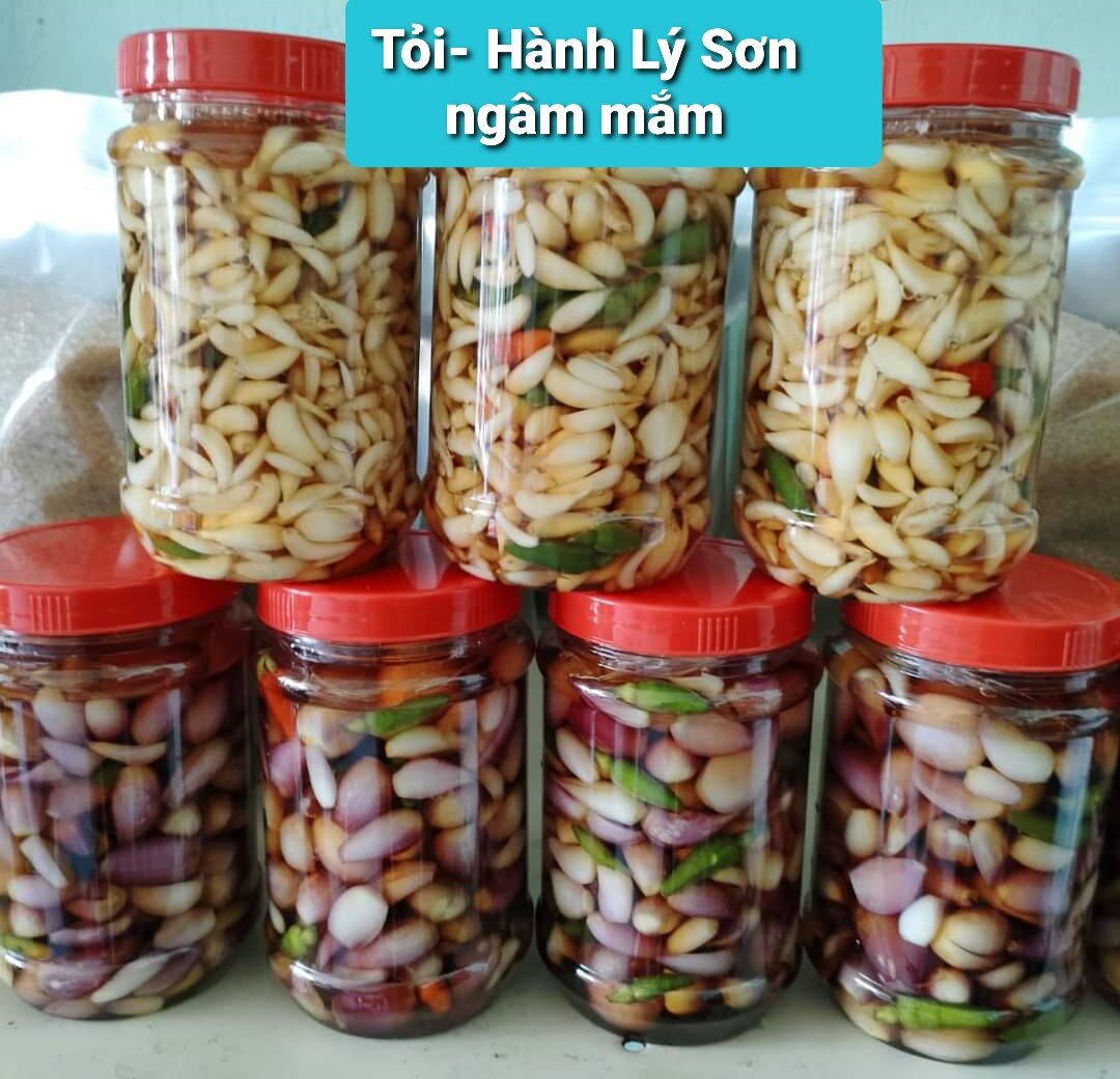 Tỏi Lý Sơn tép nhỏ ngâm mắm hủ 500g