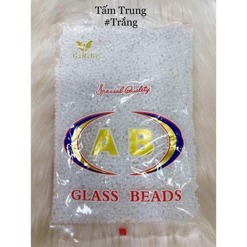 100gram hạt cườm tấm thuỷ 3mm đính kết trang trí áo