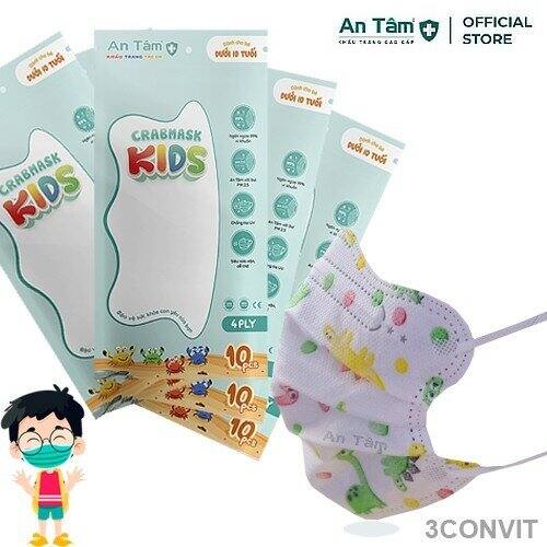Combo 50 chiếc khẩu trang cua cho bé An Tâm kid
