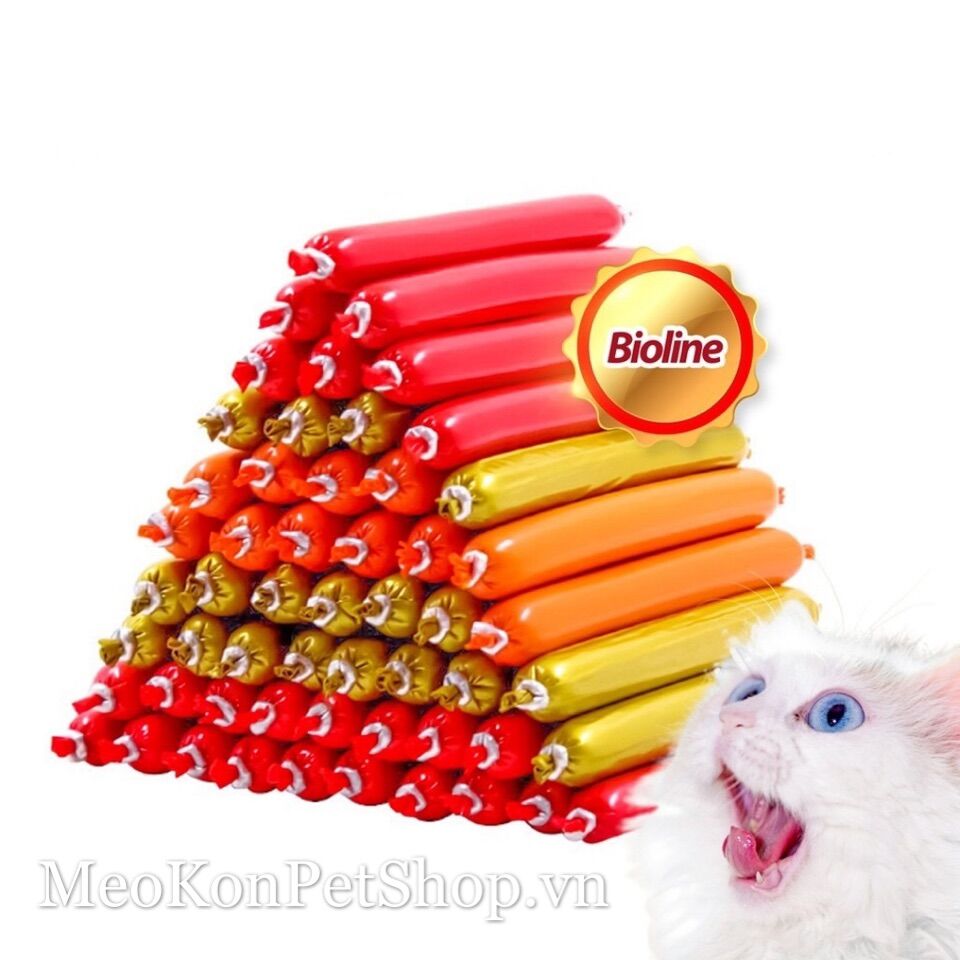 Xúc xích dinh dưỡng Bioline cho chó mèo gói 30 cây