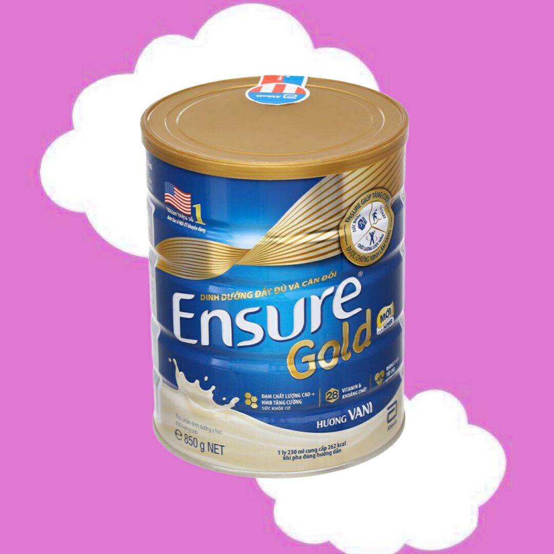 Sữa Ensure Gold hương Vani 850g tháng 8