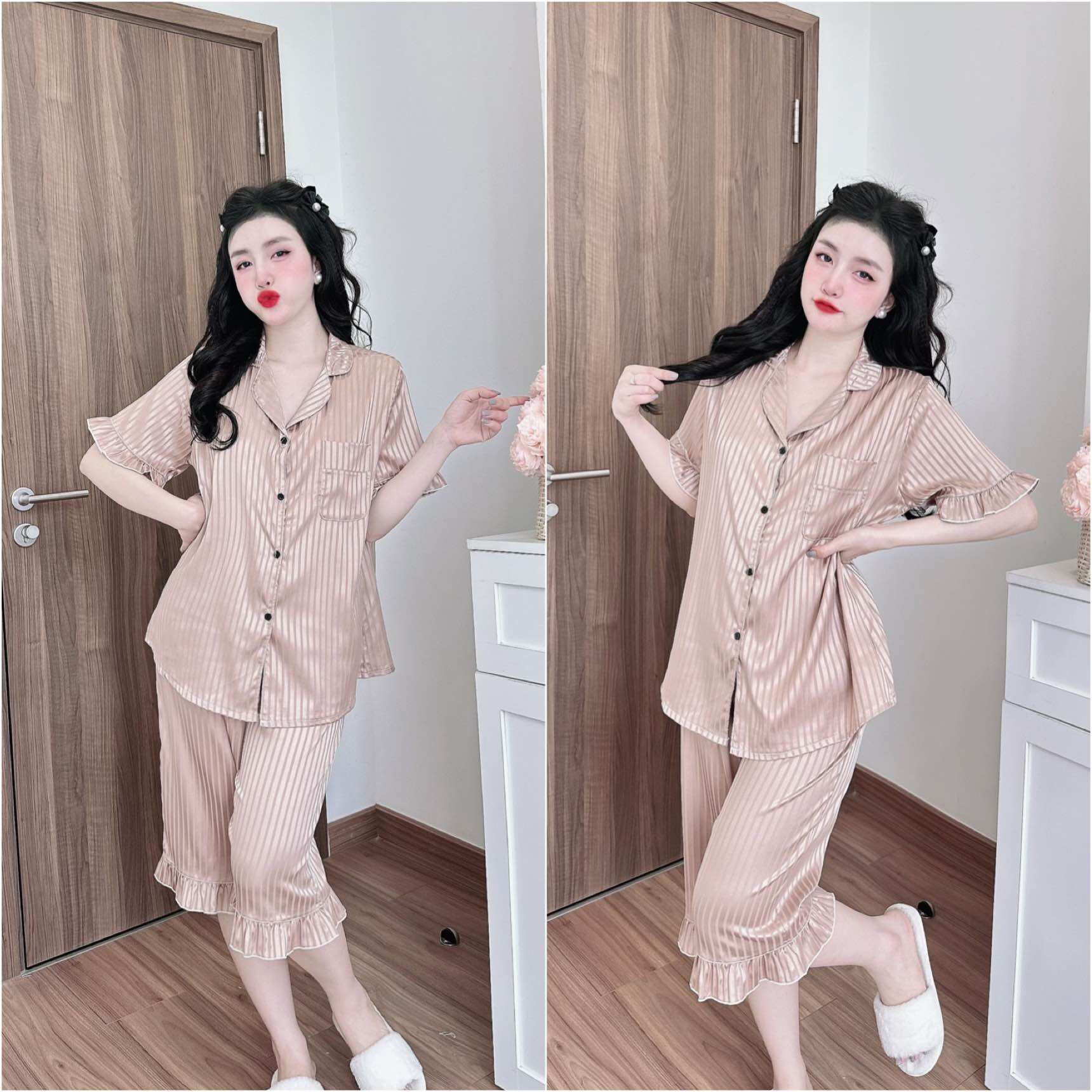 (Bigsize 50-110kg) Đồ Bộ Lụa Gấm Cao Cấp, cực sang chảnh