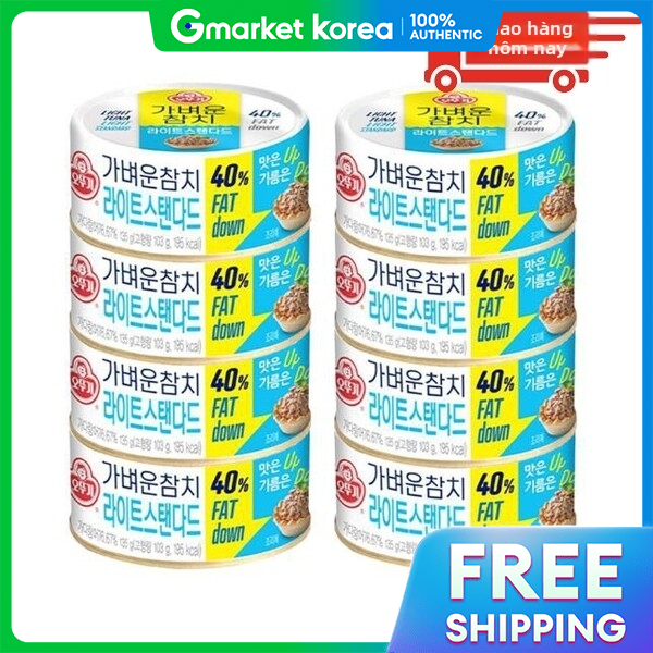 Ottogi | Giao hàng trong ngày - 8 hộp cá ngừ Ottogi Light Standard 135g