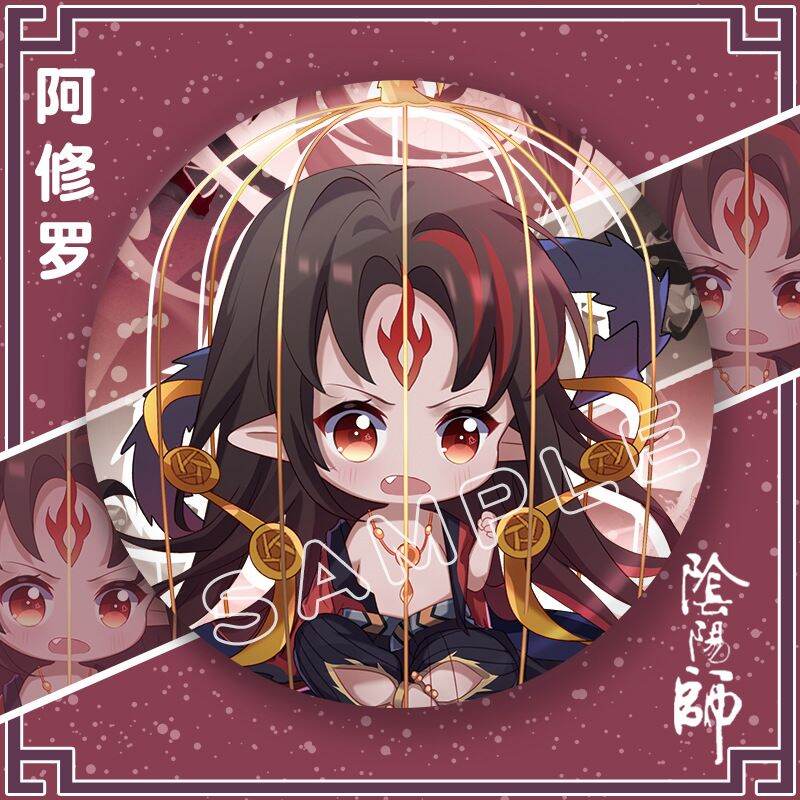 [ Móc Khoá - Huy Hiệu ] Chibi mô phỏng nhân vật Đế Thích Thiên , ATuLa game Âm Dương Sư.