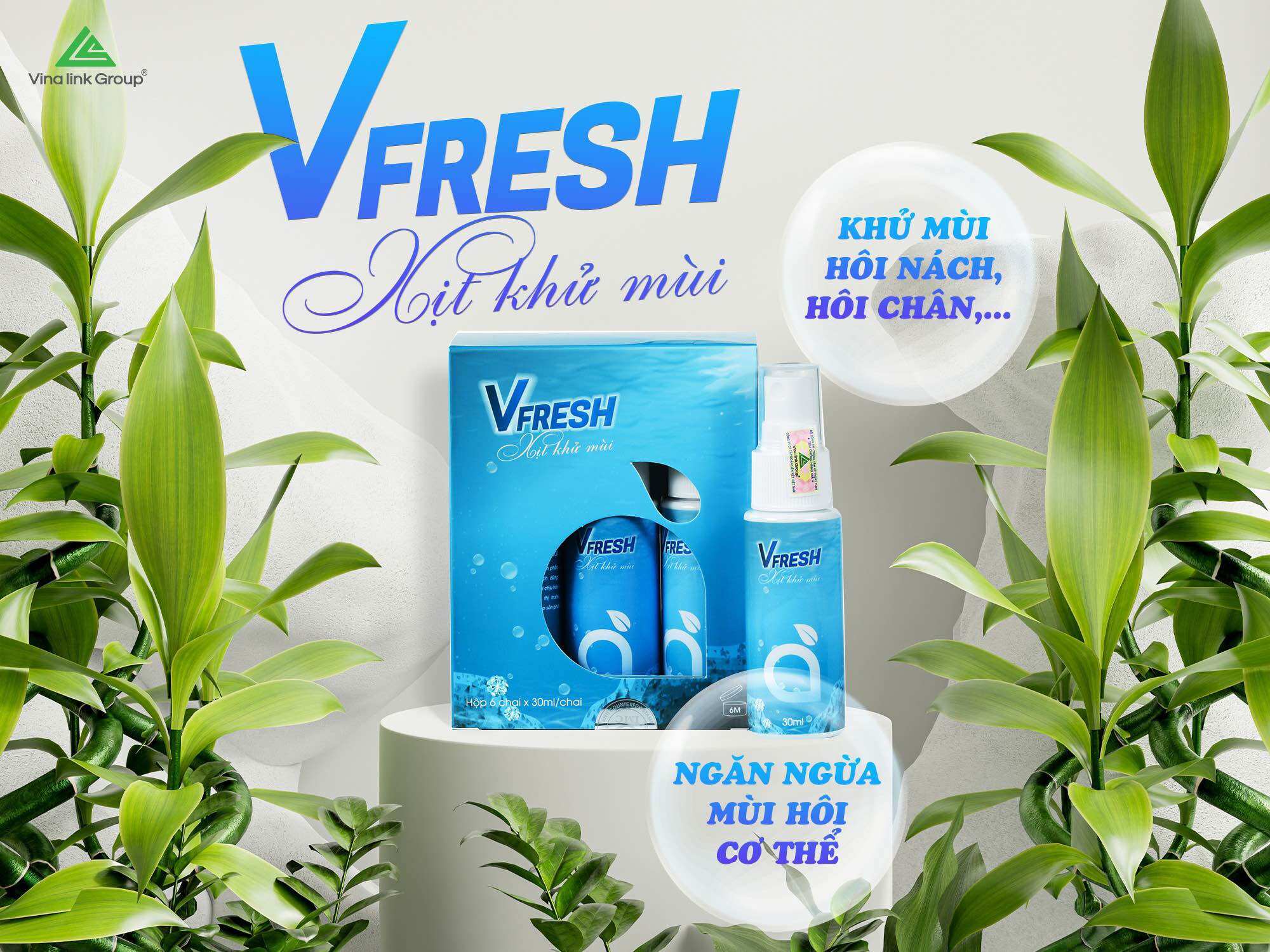 Xịt khử mùi VFresh - Thơm mát dài lâu