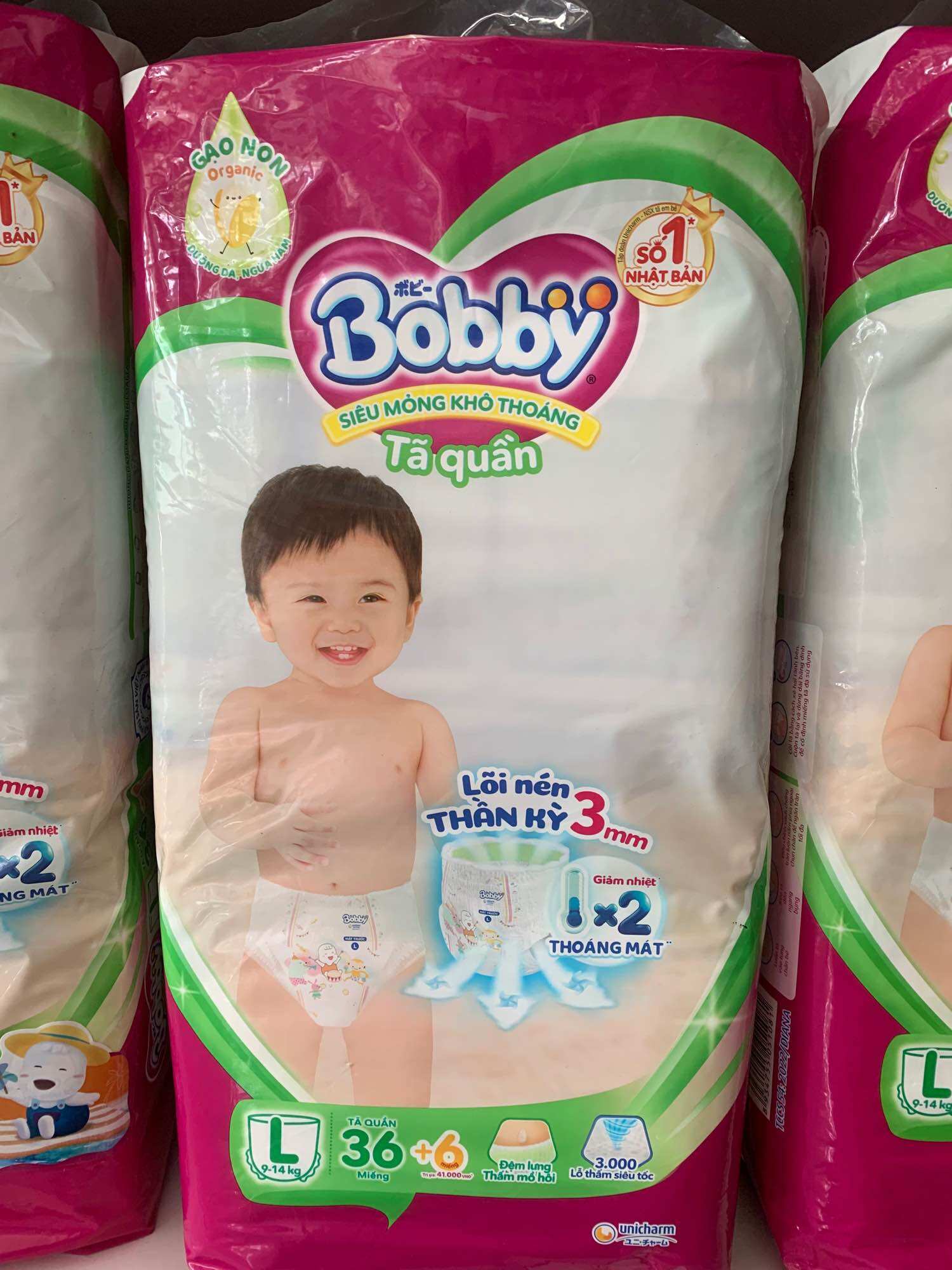 Tã quần bobby l36 - bỉm quần trẻ em bobby size l