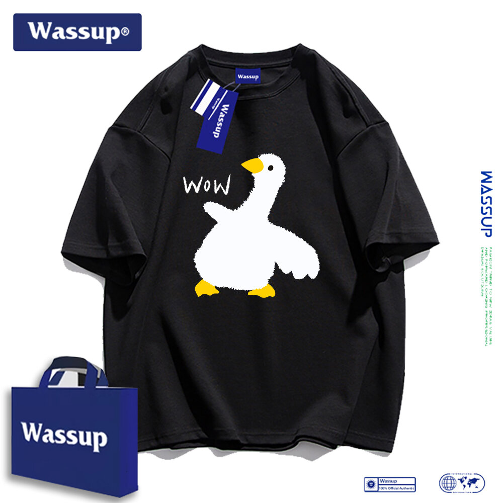 Wassup Short Sleeve Tshirt with Rich Decorative Patterns, 100% Cotton Material, Unique and Dynamic Fashion Style