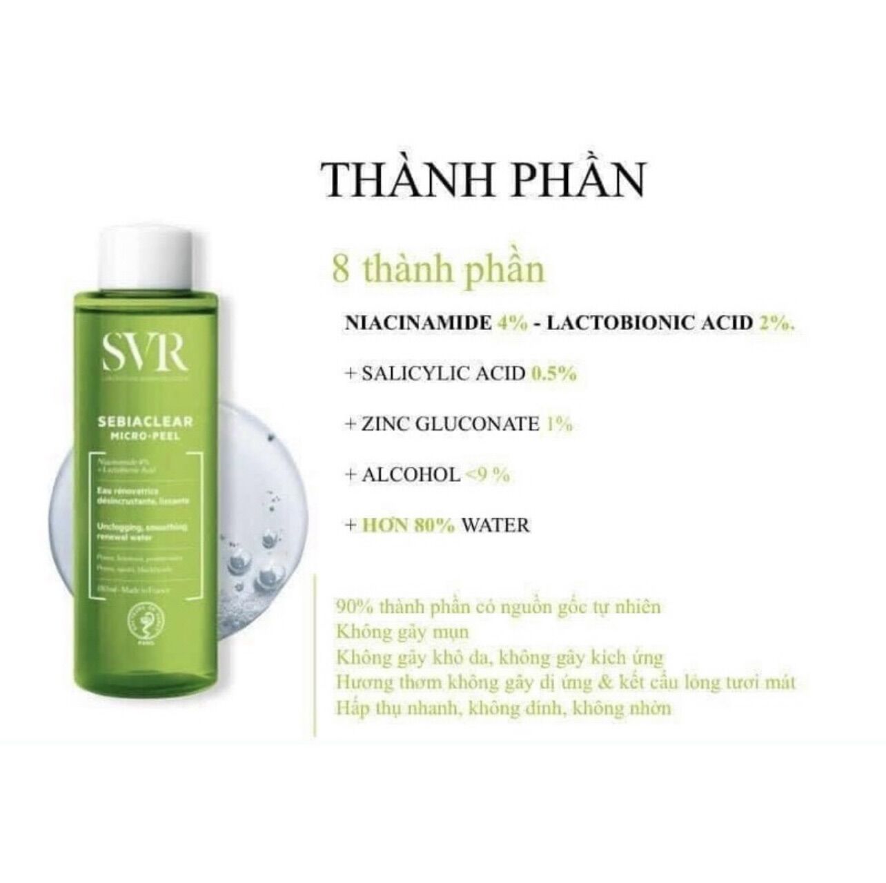 ‼️ Nước hoa hồng cho da dầu mụn SVR ‼️