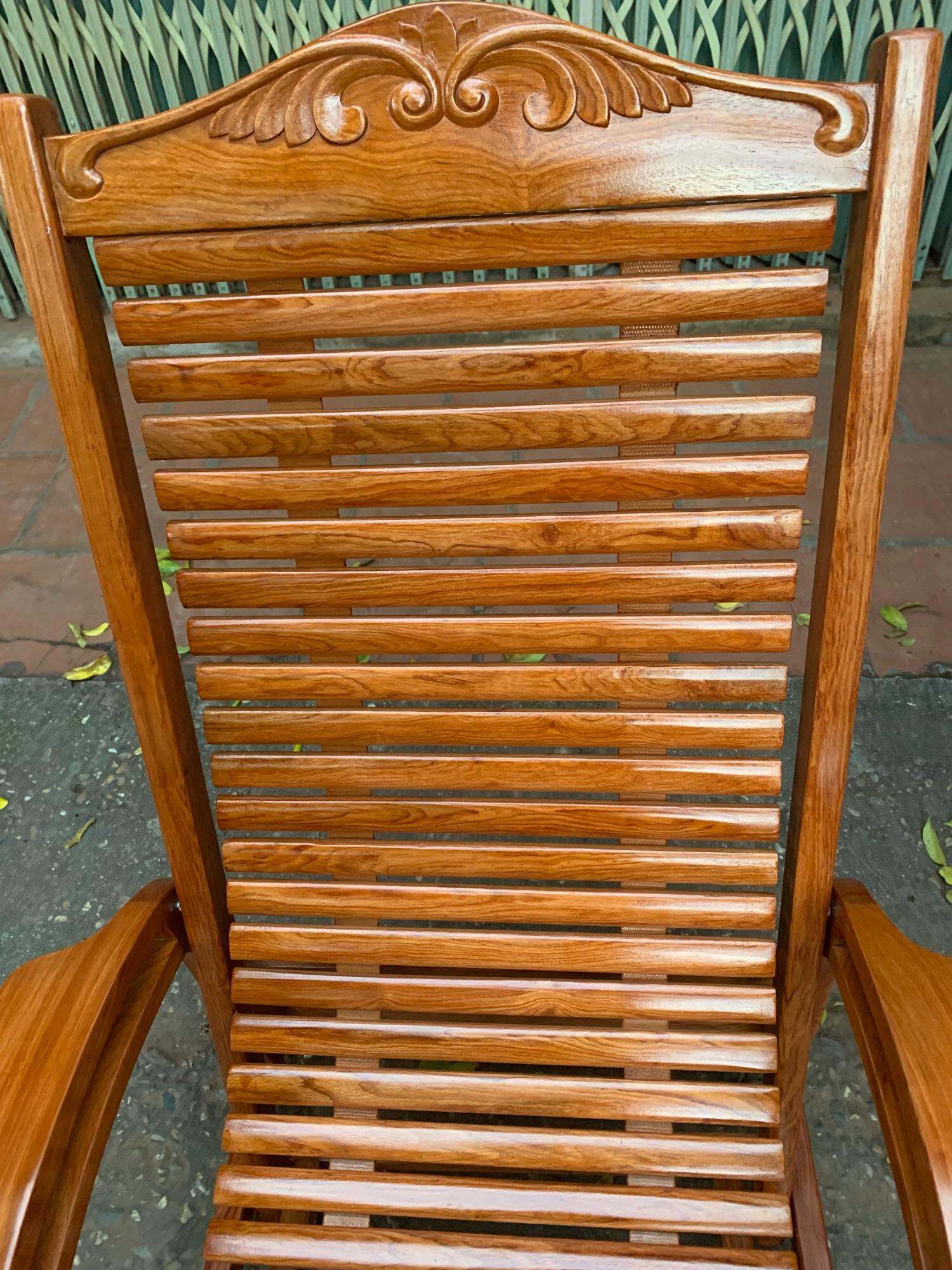 Ghế lười gỗ hương đá 2 dây