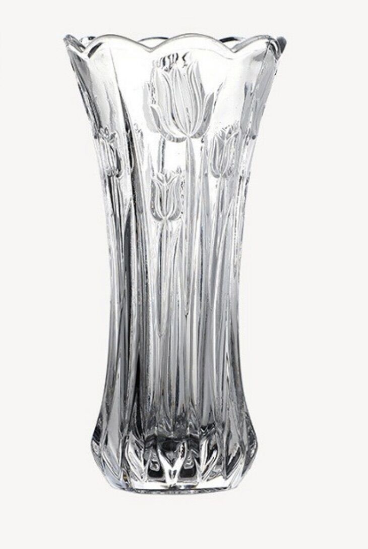 Bình hoa thủy tinh trắng 20cm