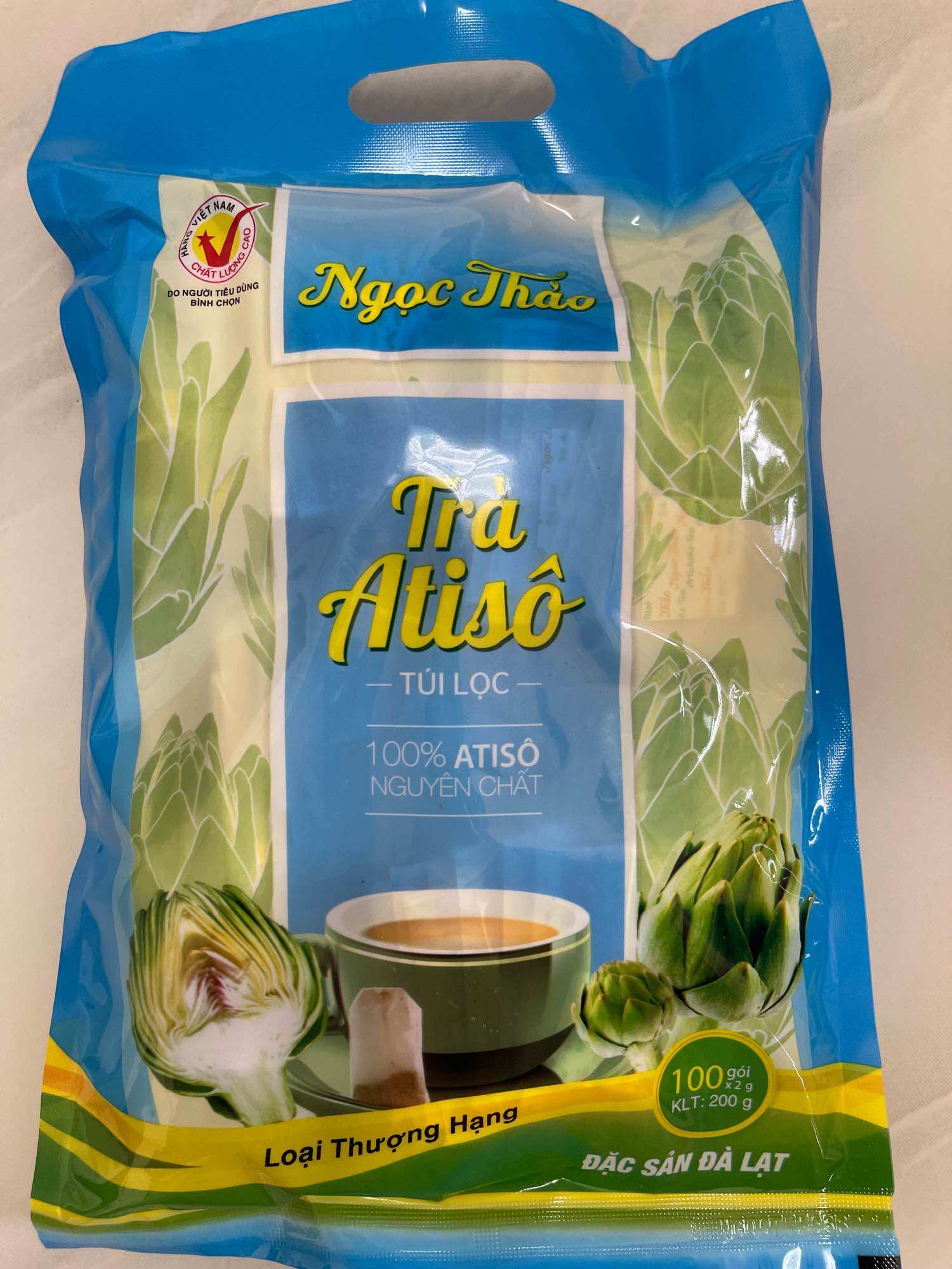 Trà Atiso Túi Lọc Ngọc Thảo 100 túi lọc