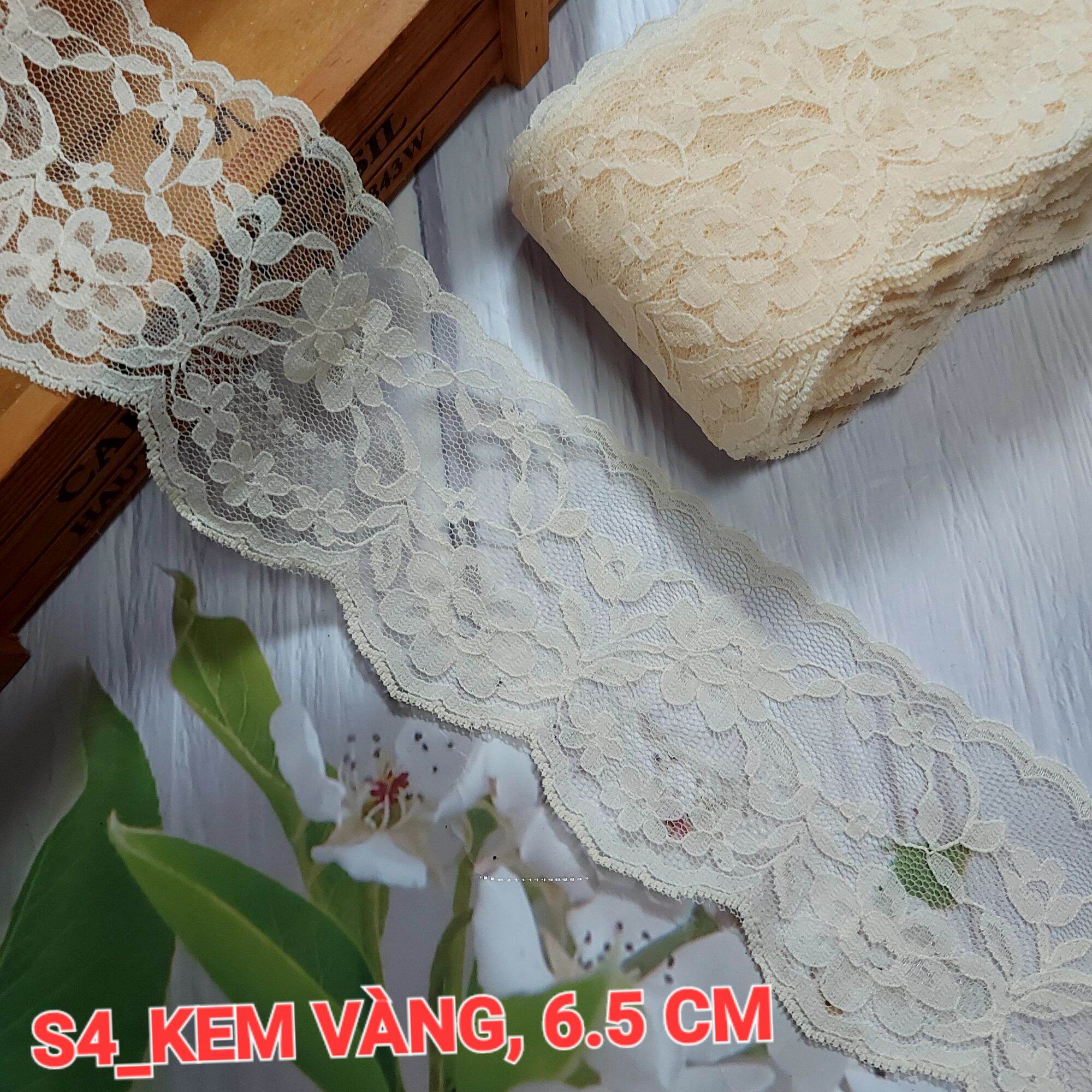 (DÂY 5 MÉT) REN LƯỚI POLY MỀM PHỤ KIỆN MAY VÁ BẢN RỘNG 6CM_6.5CM