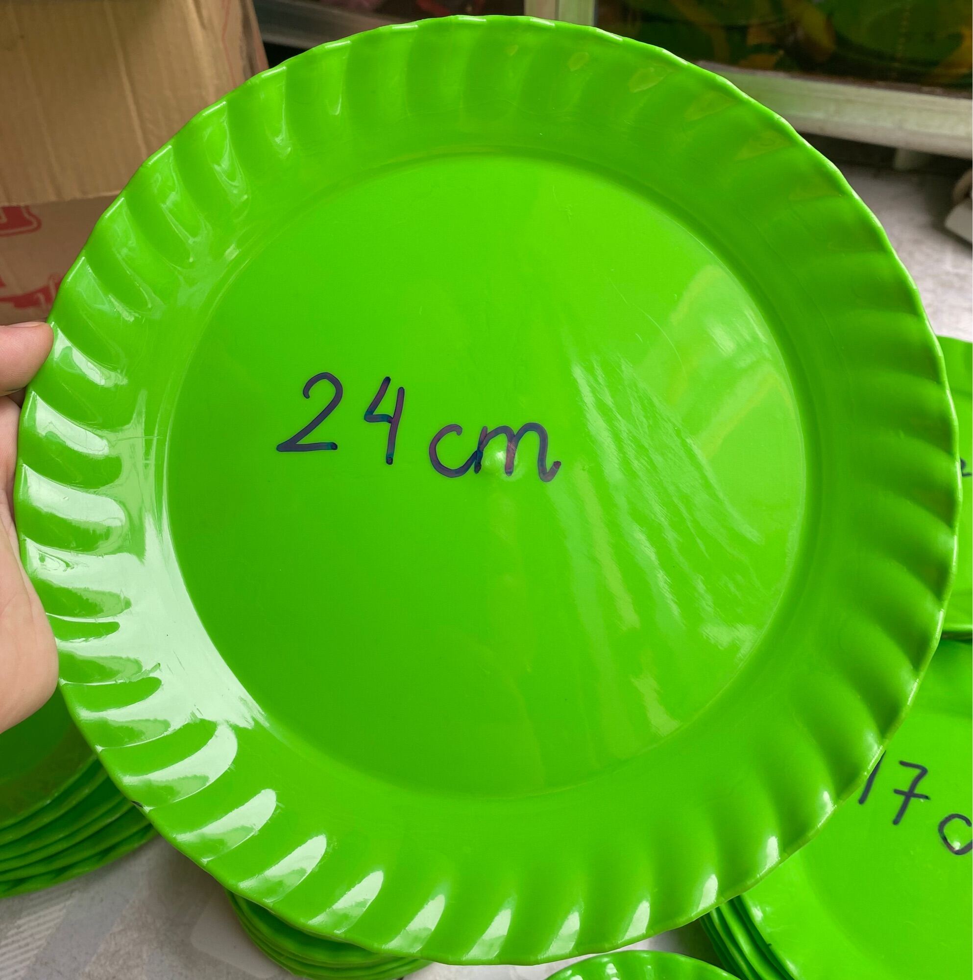 🔥Set 10 Dĩa Nhựa Xanh Dẻo, Loại CẠN