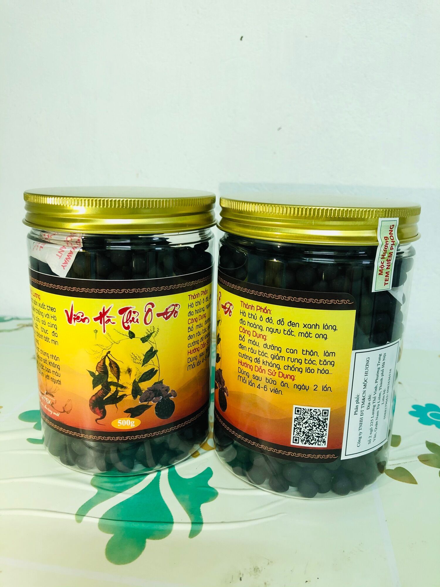 2 Hộp Viên Hà Thủ Ô Mật Ong (1kg)