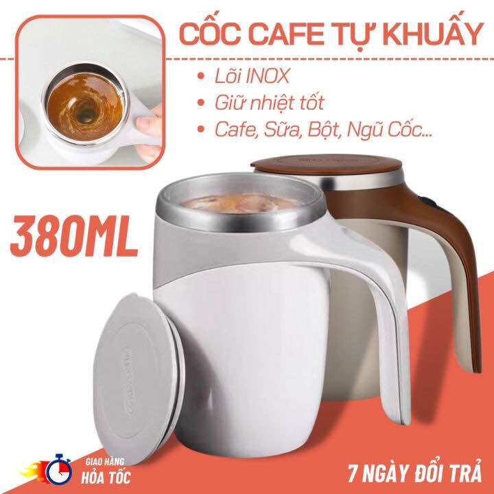 Cốc tự khuấy tự động - ly tự động khuấy pha sữa, ngũ cốc, cốc tự khuấy thông minh, cốc pha cà phê tự động