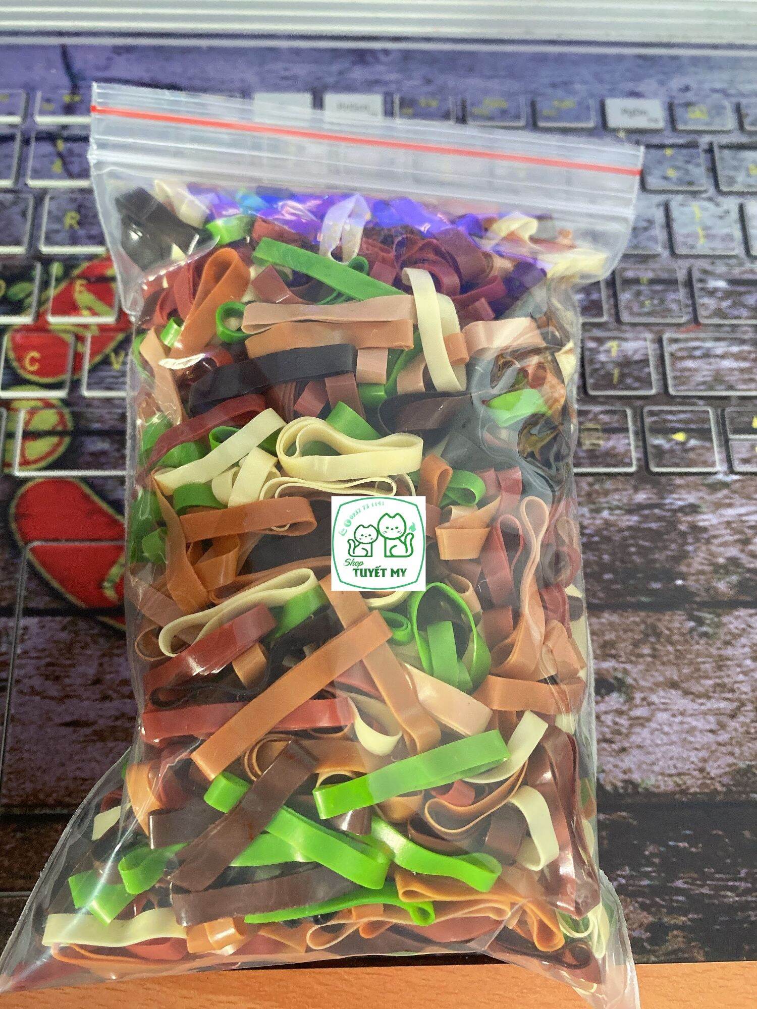 [HCM]100 GRAM THUN CỘT TÓC MÀU VINTAGE SỢI TO