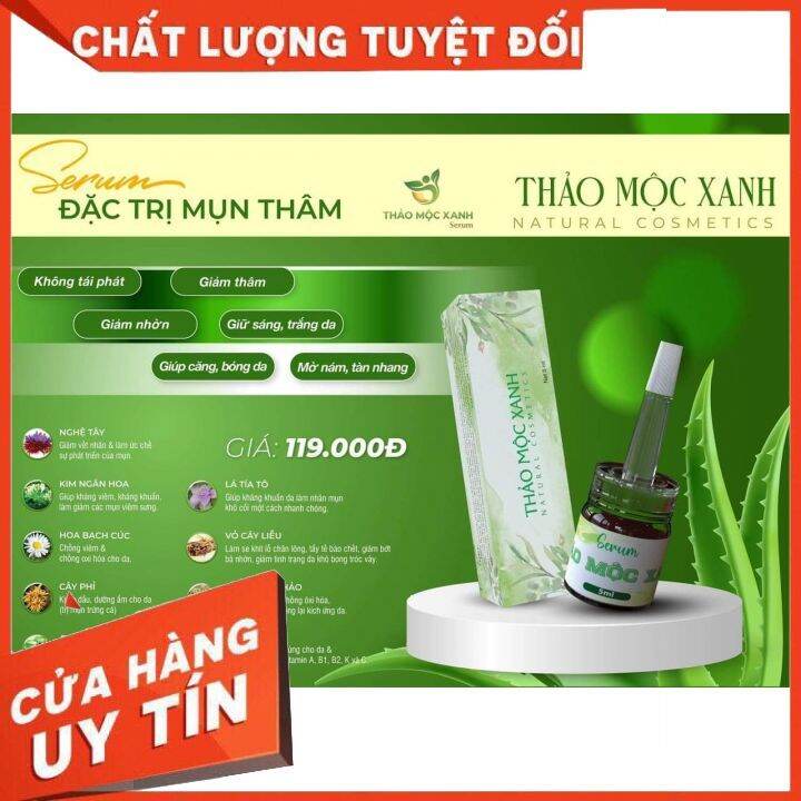 [Hàng Sẵn] Thảo Mộc Xanh Serum Mụn Hiệu Quả Sau 5 Ngày Sử Dụng