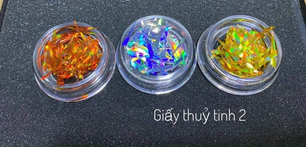 Sét 3 hũ giấy thủy tin trang trí móng
