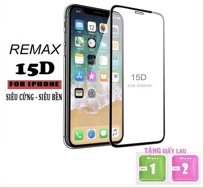 Kính cường lực iphone full màn 15d remax -sâu shop