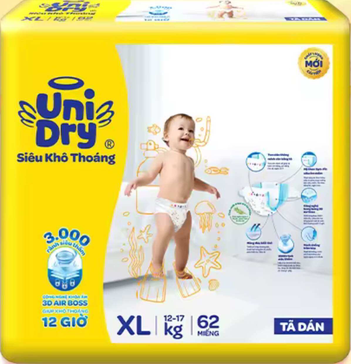Sỉ chính hãng- tã dán unidry xl62 - date luôn mới