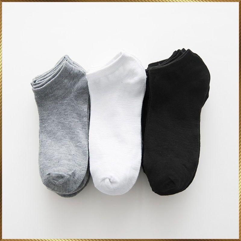 Combo 3 đôi tất vớ trơn cổ ngắn Nam Nữ