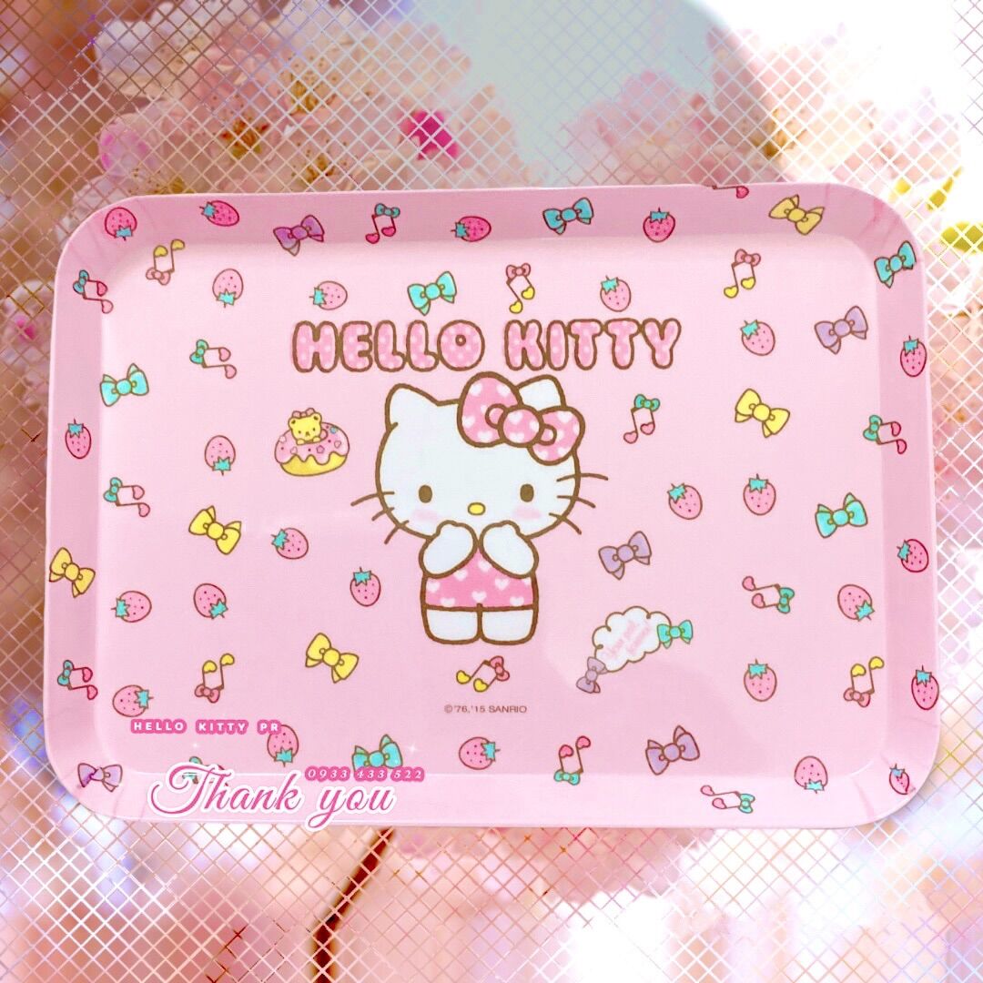 [Freeship MAX] Mâm khay đựng đồ ăn Hello Kitty - Doremon Doraemon