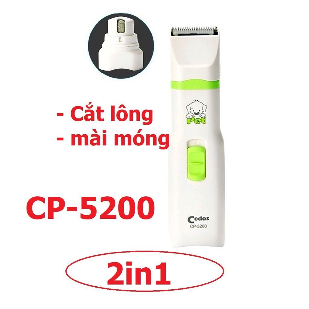 CODOS CP-5200 Tông Đơ Cắt Tỉa Thú Cưng 2in1 Cắt Tỉa & Mài Móng