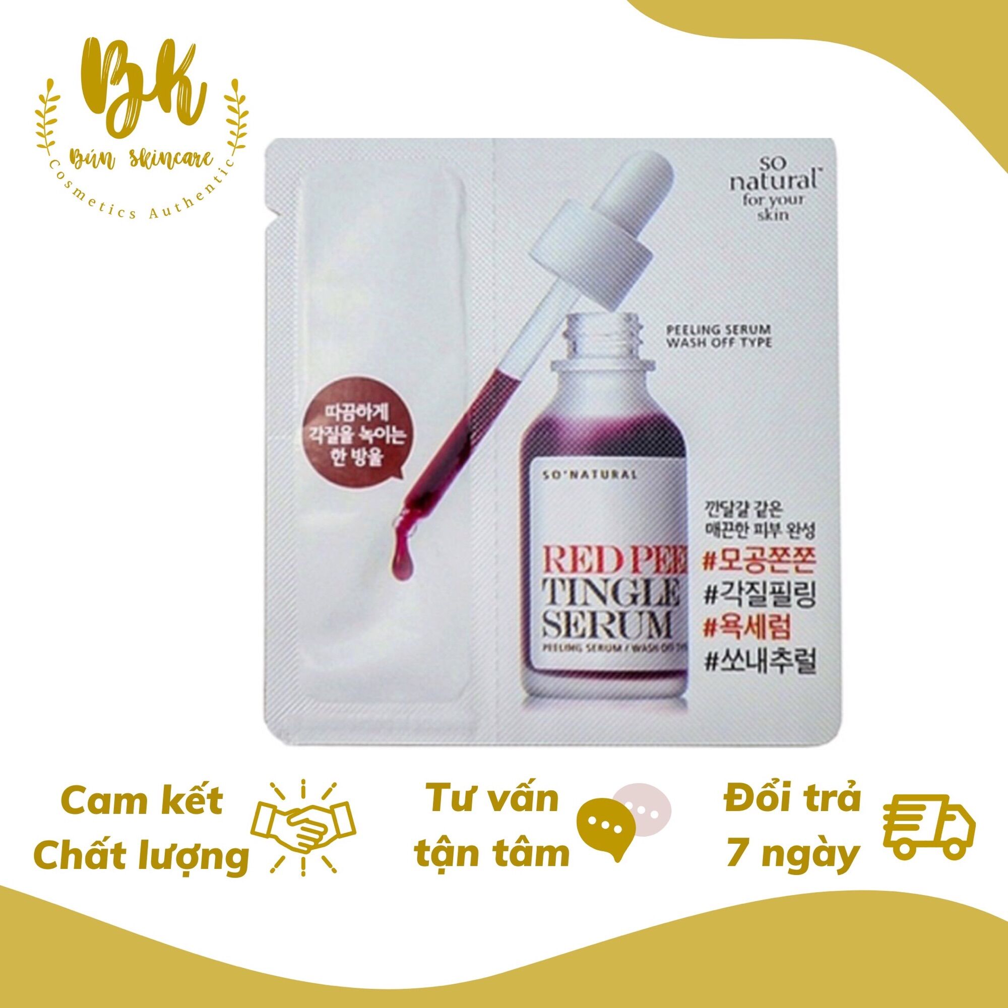 Tinh Chất Red Peel Tingle Serum Sample Dạng Gói So Natural (2,5ml)