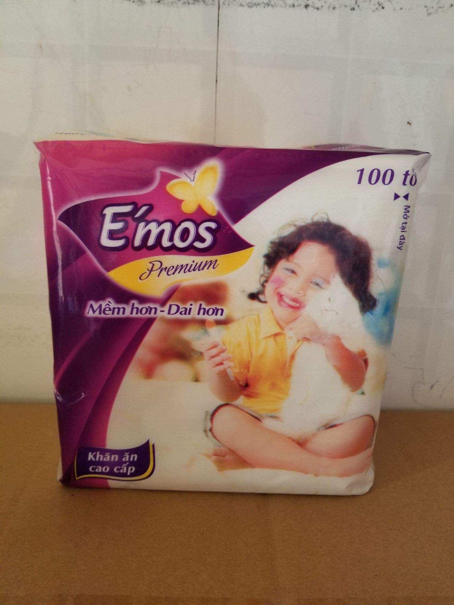 khăn giấy vuông Emos bịch 100tờ