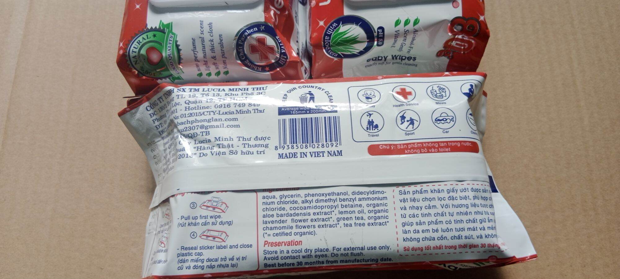 Bịch khăn giấy ướt 80g