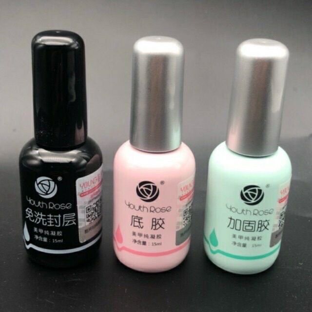 Base top cứng móng hoa hồng loại 1 - chai 15ml