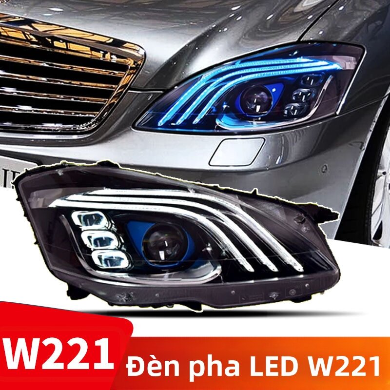 Mercedes S-Class W221 Headlight Assembly Maybach Style LED Daytime Running Lights Giá 18,251,000 Đồng*Miễn phí vận chuyển