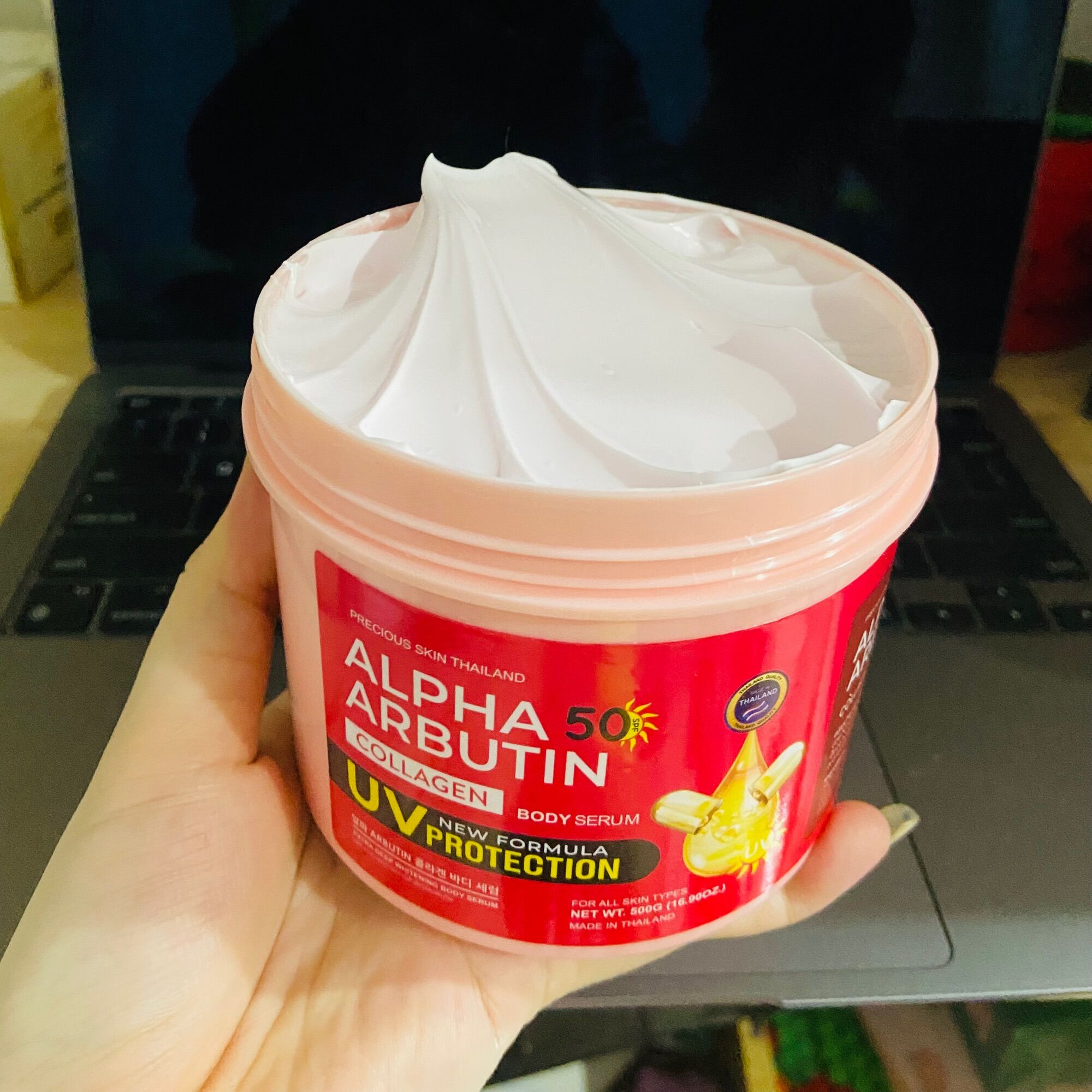 Kem body kích trắng alpha arbutin 500gr