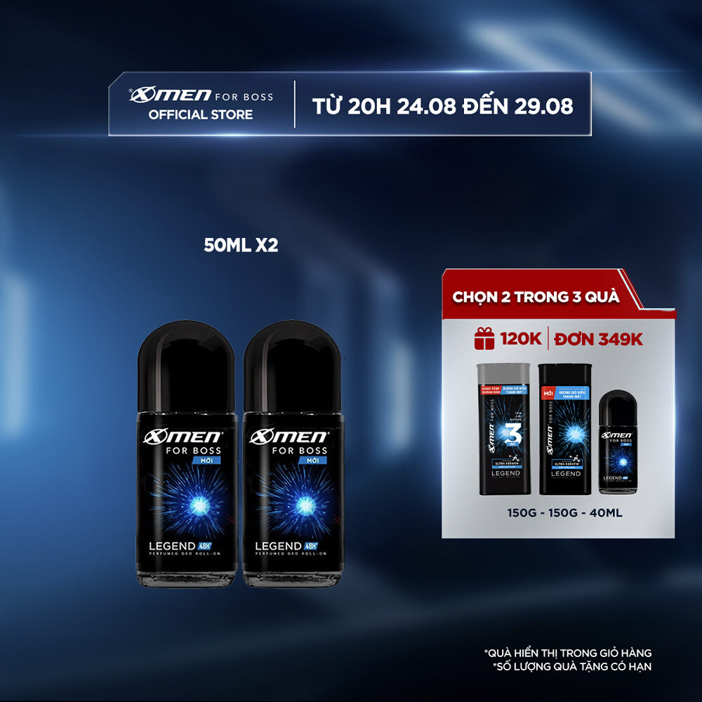 Combo 2 Lăn khử mùi X-men For Boss 50ml - Legend