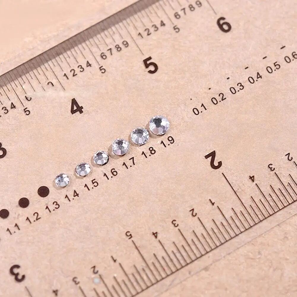 Thước đo form móng úp , thước đo móng , đo kích thước đá charm chuẩn size