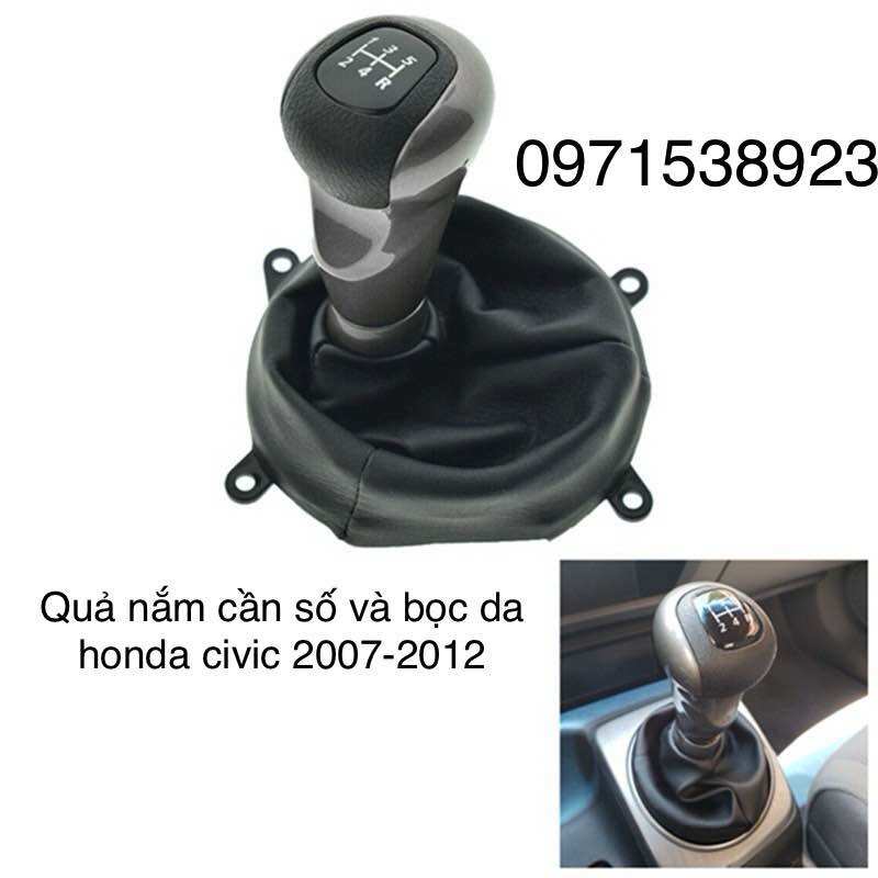 Quả nắm cần số và bọc da honda civic 2007-2012 cao cấp