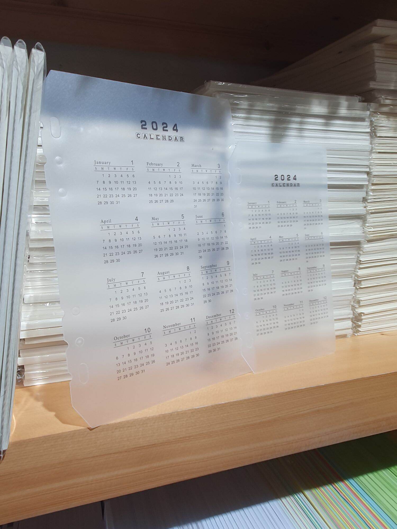 LỊCH CHO PLANNER A5/A6 2024