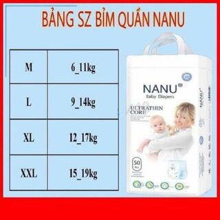 Tã NANU size: xl  12-17kg