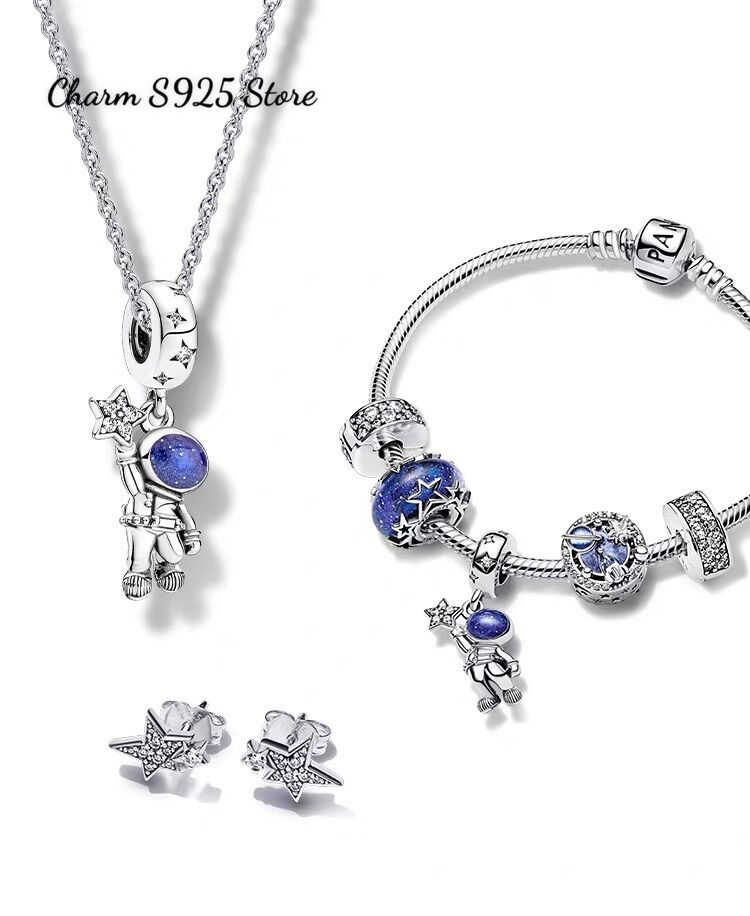CHARM PAN ALE TREO PHI HÀNH GIA BẠC S925 HÀNG CAO CẤP
