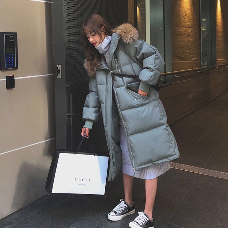 Áo phao dáng dài cổ lông ( SẴN HÀNG ĐỦ SIZE MÀU)