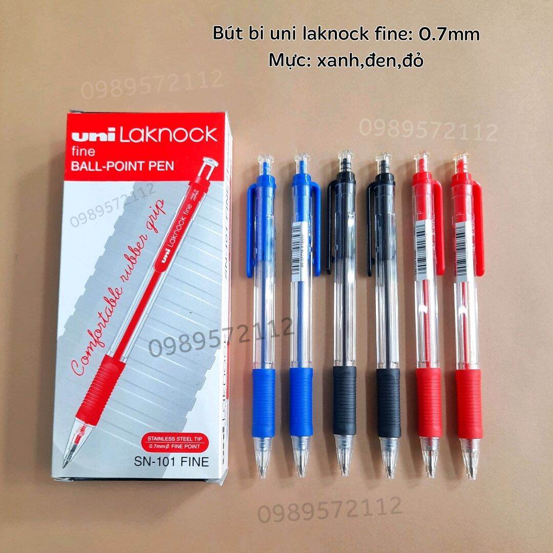 Bút bi sn101 uni laknock fine ngòi 0.7mm.