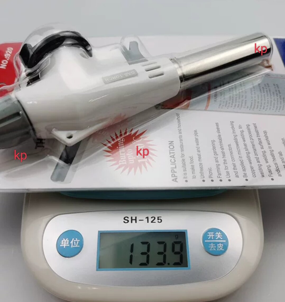 Đầu khò ga mini Đánh lửa tự động 915 xám . vàng.