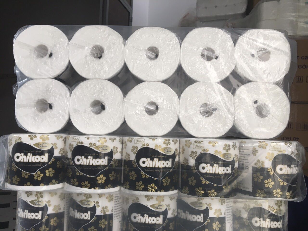 COMBO 2 LỐC 10 CUỘN CÓ LÕI CAO CẤP CHIKOOL - GIẤY LỤA 4 LỚP- MỀM MỊN VÀ DAI