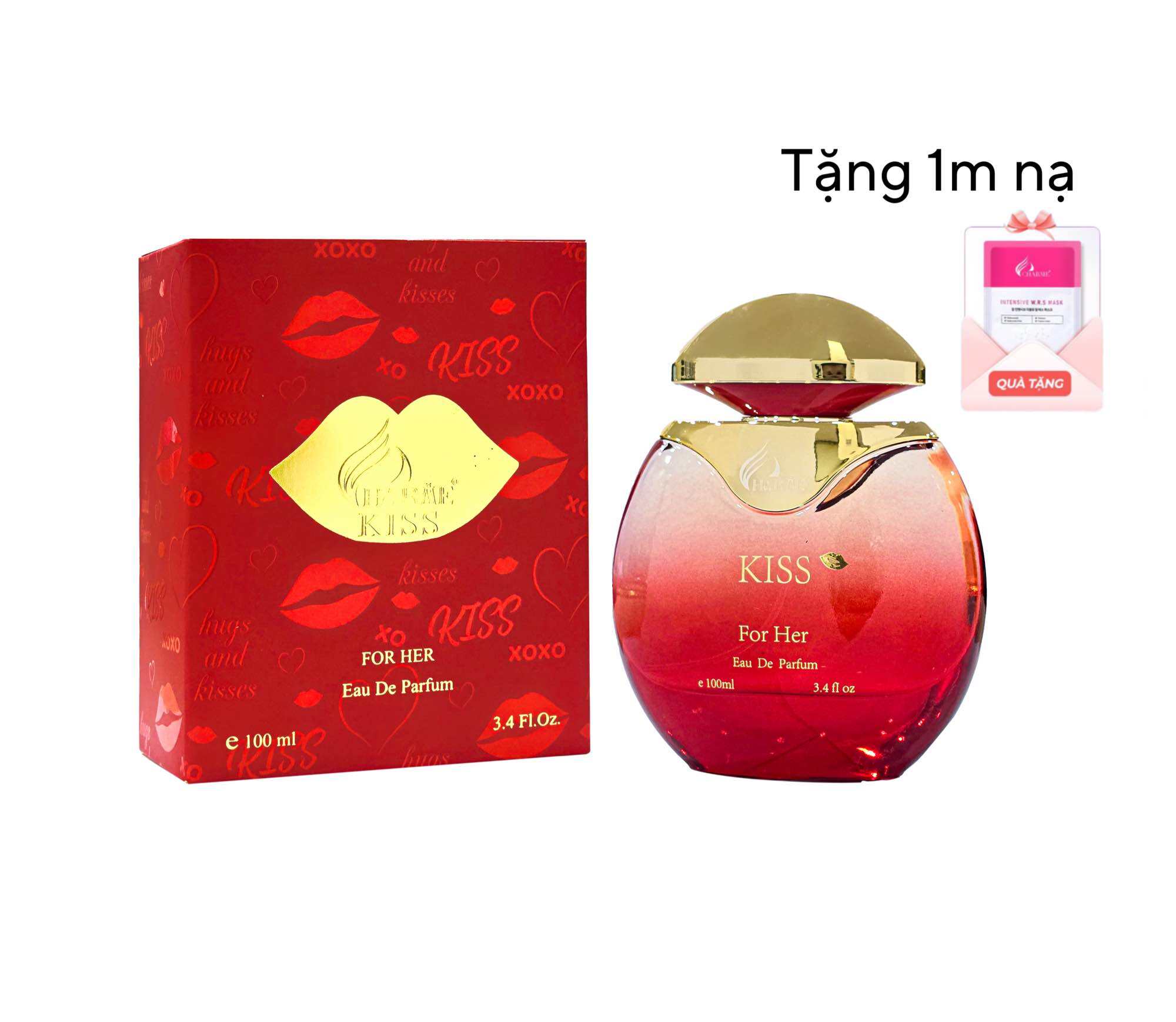 Nước hoa Kiss 100ml kèm bọc đựng ( tặng 1 nạ chame )