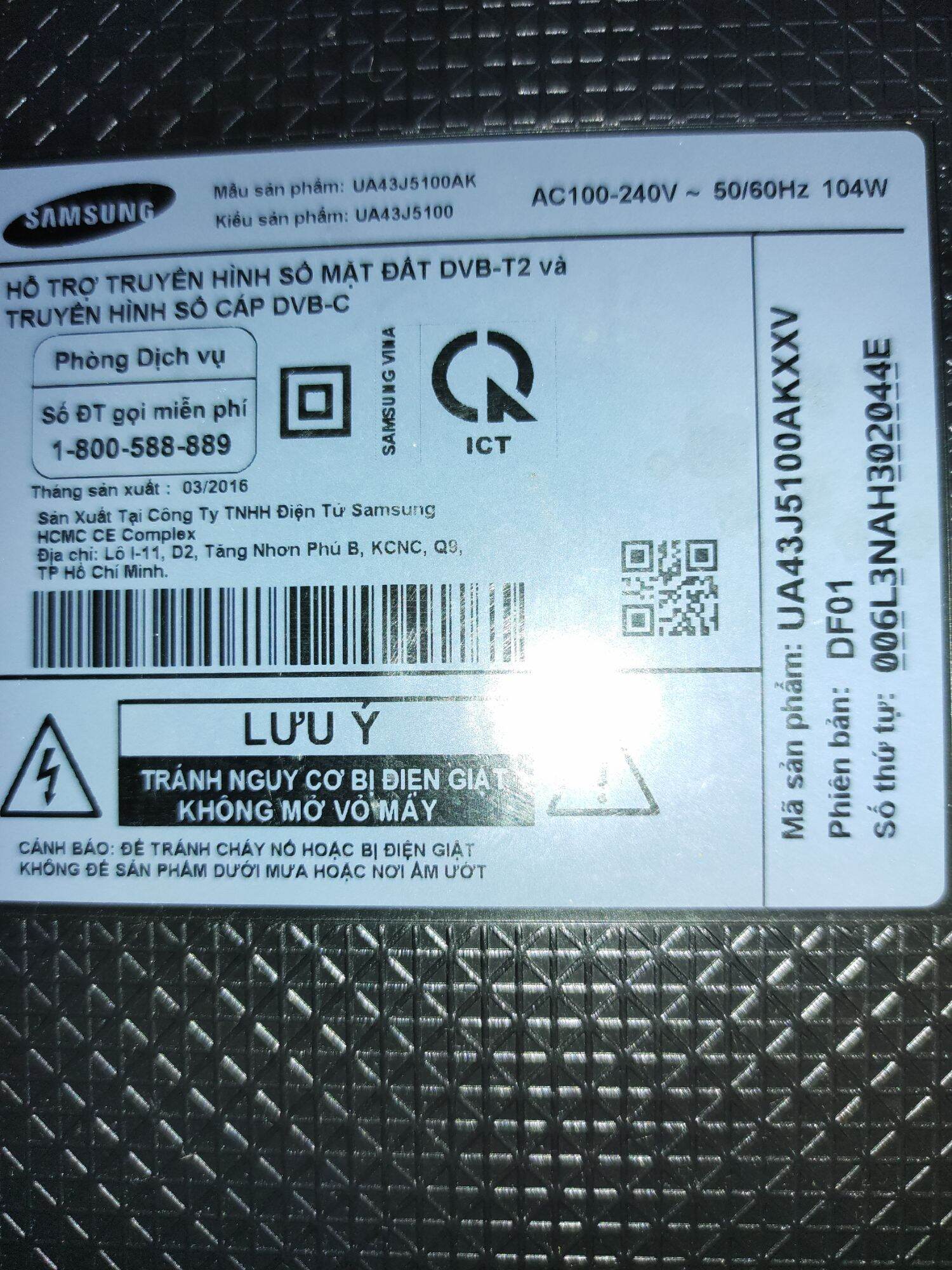 Bo mạch, loa, cáp tivi Samsung UA43J5100