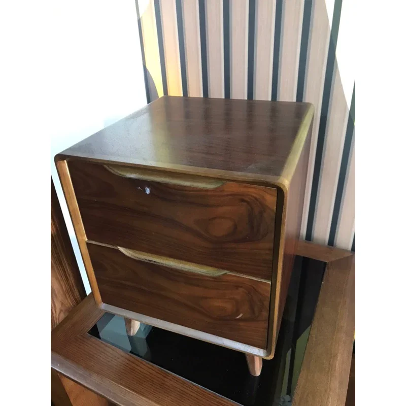 Tab kê đầu giường, tủ gỗ mini tự nhiên phong cách tân cổ điển