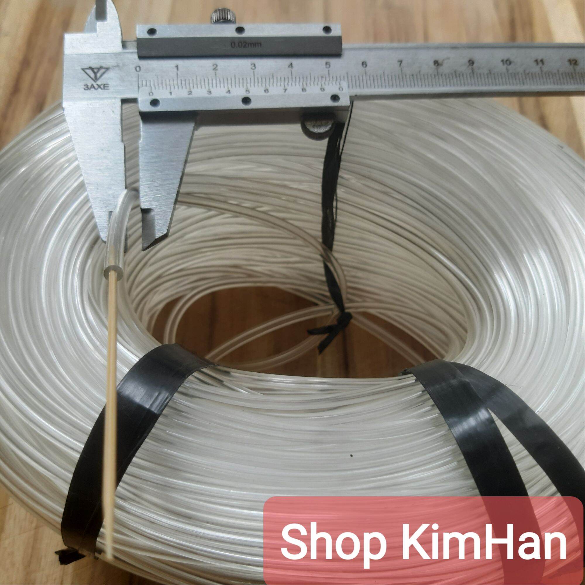 Cuộn 100 Mét Ống Nhựa Dẻo Trong Suốt Phi 1mm Ngoài 3mm