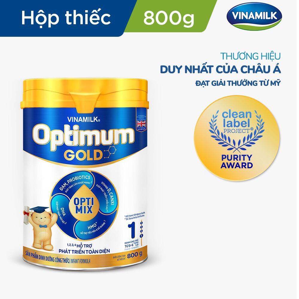 Sữa bột Vinamilk Optimum Gold 1-Hộp thiếc 800g (Cho Trẻ Từ 0 - 6 Tháng Tuổi) - Sữa cho trẻ sơ sinh tăng khả năng hấp thu