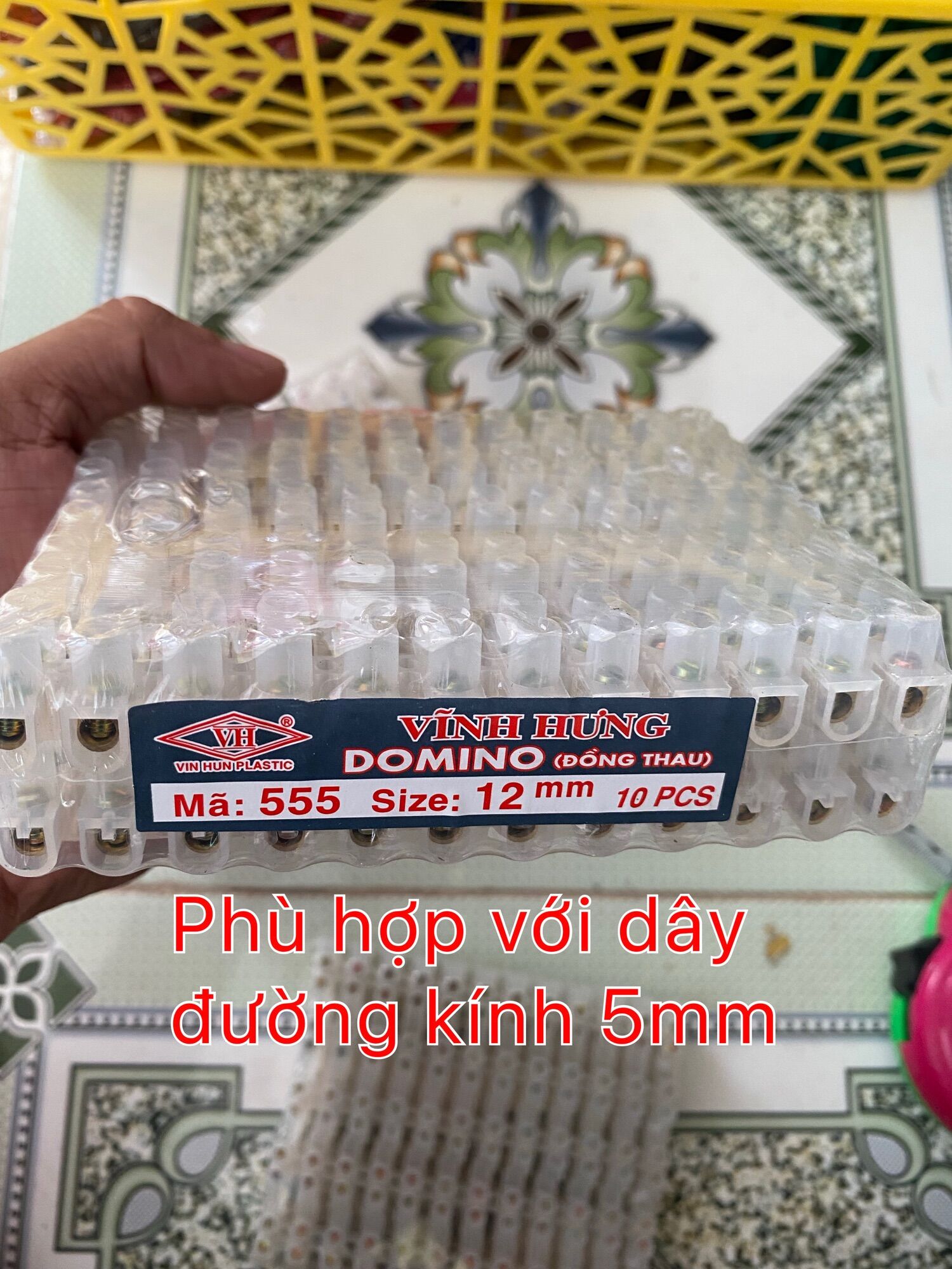 Combo 12 domino nối dây điện 8mm, 10mm, 12mm